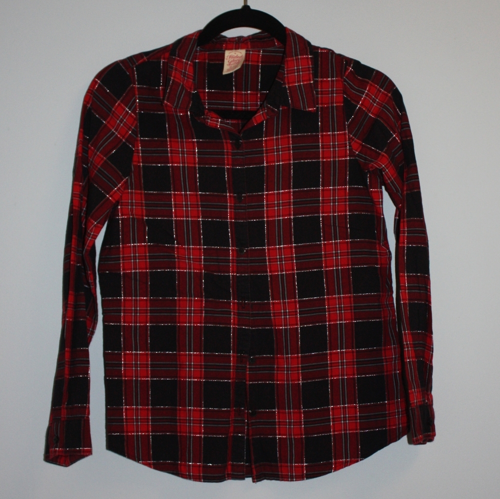 Faded Glory/ Red & Black Flannel (XL) (14-16)
